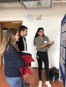 Irene Cantone and Rodrigo Villaseñor at poster