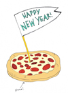 new year pizza 100x130